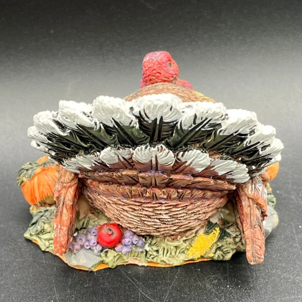 Thanksgiving Turkey Figurine Harvest Decor Resin Pumpkin Autumn Fall Decor 2.75